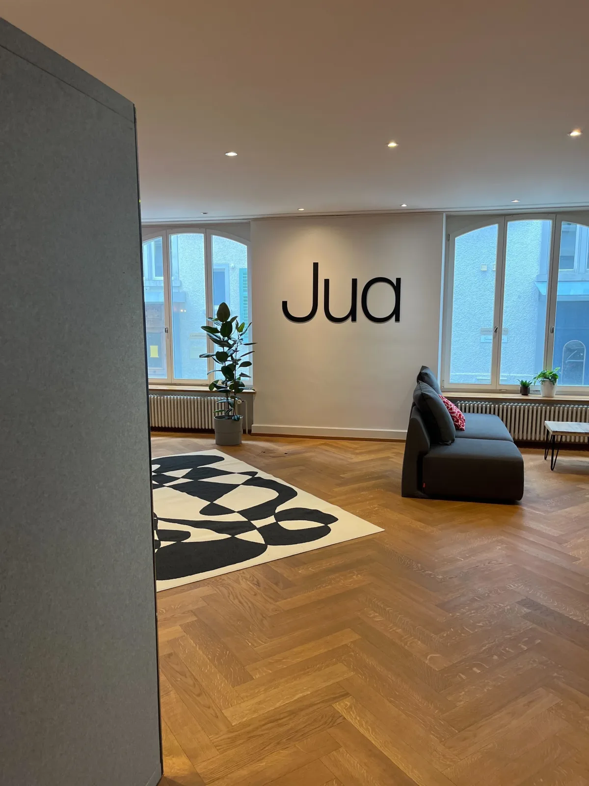 Team discussion at Jua